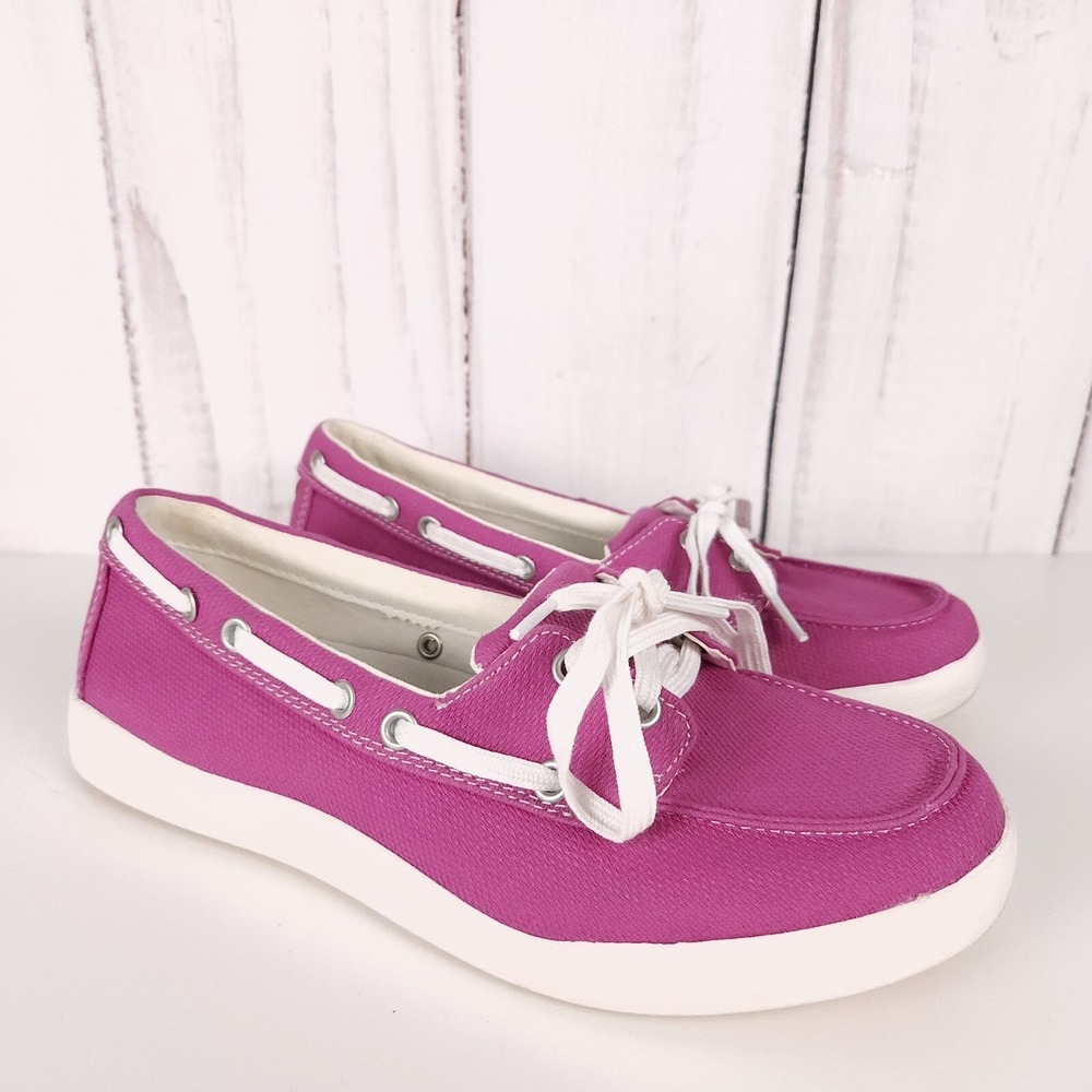 LL Bean Fuchsia Campside Boat Loafer Shoes 293379 Women's Size 9 Medium